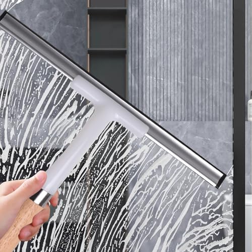 Image of Squeegee for Shower Doors, Bathroom, Glass, Mirrors, Window, Tiles and Car Glass, 9Inch