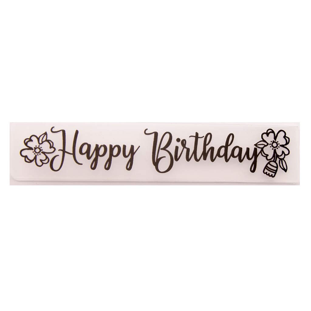 CHENGBEI Happy Birthday Embossing Folder Stencil Template DIY Scrapbook Album Card Making Clear Stamps For Scrapbooking Card Making