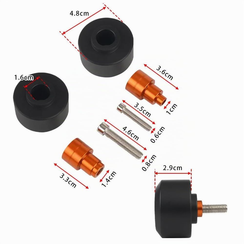Duke 125 390 2012-2024 Protector Motor y Marco - 4pcs Topes-anticaida Crash Slider Parachoques para DUKE 125 390 200 RC125 RC390 RC250 2012-2021 2022 2023 2024