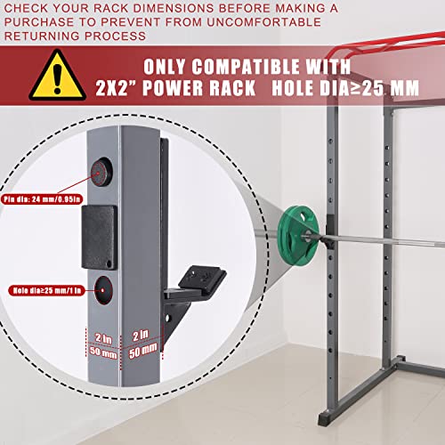 Syl Fitness J-Hooks For 2"X2" Squat/Power Rack, Heavy Duty J-Cups Barbell Holder With Uhmv Pads #TOP2