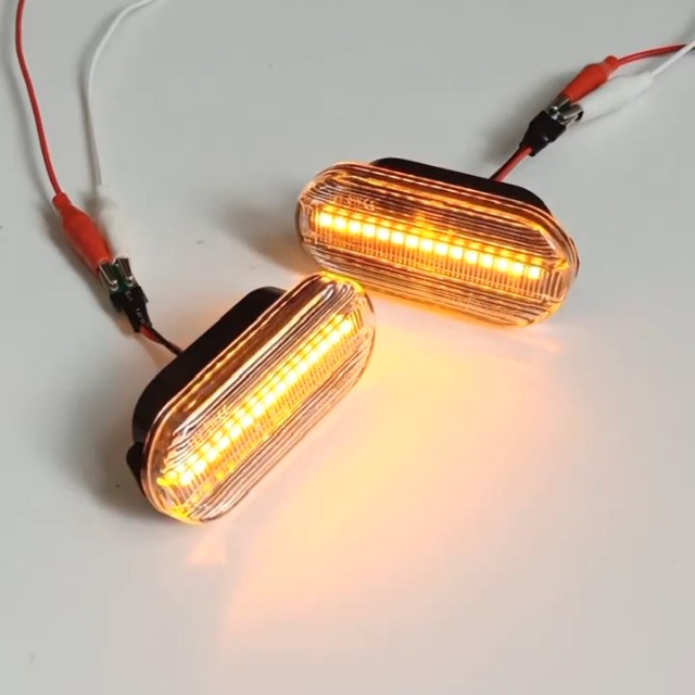 Malcayang Amber LED zijknipperlicht 2 stuks sequentiële dynamische knipperlichten voor Seat Leon mk2 Ibiza Altea XL Cordoba Alhambra Arosa gebouwd Cordoba Exeo Toledo (zwart