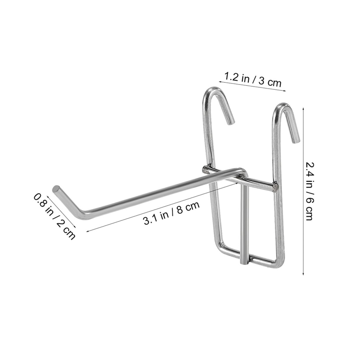 INOOMP 40 Ganci da Parete in Ferro Argento per Pannelli Dogati, Resistenti per Esposizione in Garage o Negozio