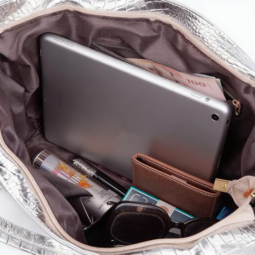 Bolso Tote Grande de Mujer para Hombro en Cuero Sintético miniatura 6