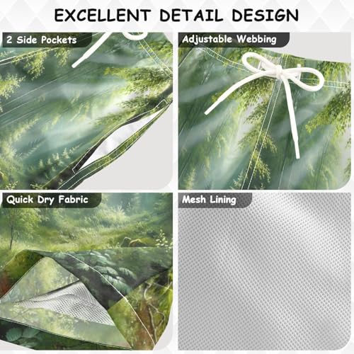 Sunshine Trees Grass Boys Swim Trunks Quick Dry Toddler Swimsuit Boy Board Shorts Swimwear Bathing Suits 5T Multi3