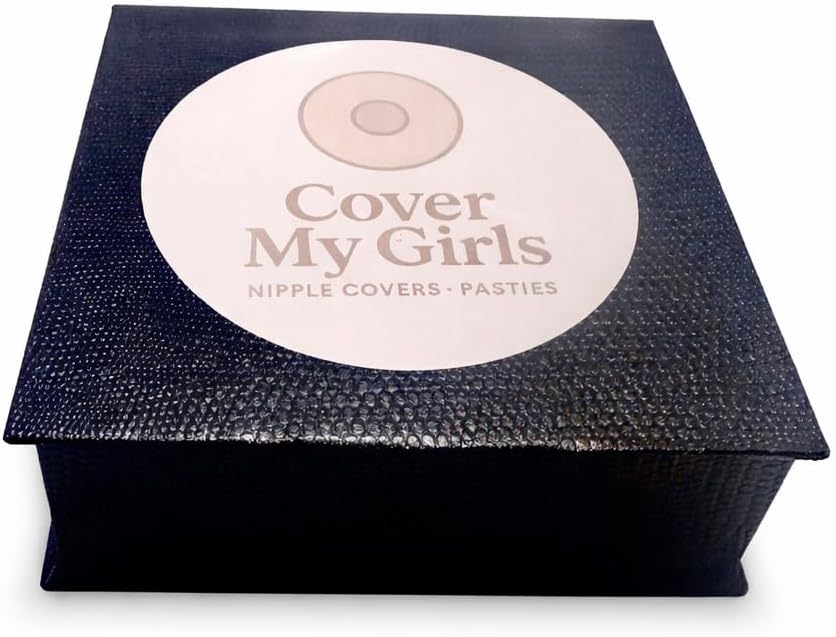 Reusable Nipple Covers, Adhesive Pasties, Invisible Contour Design, Medical Grade Silicone, Includes Storage Case Beige