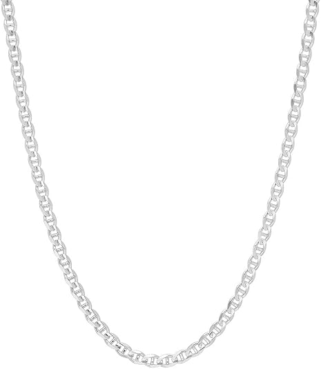 4mm .925 Sterling Silver Flat Mariner 