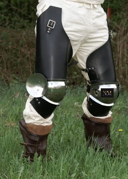 Medieval Poleyns with Leather-cuisses Pair Halloween