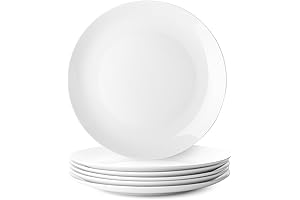 BTaT 10.5 Inch White Porcelain Dinner Plates