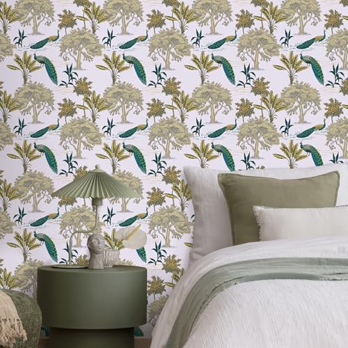 Papel pintado autoadhesivo para tapar imperfecciones con diseño de pájaros 3