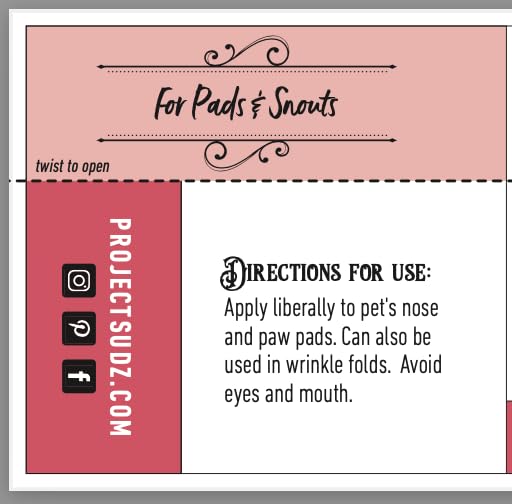 Image of Project Sudz Protect & Renew Balm - Paw Pad & Nose Protector | Natural Barrier & Soothing Balm | Relieves Dry, Cracked Pads & Noses | Safe, Non-Toxic, Eco-Friendly