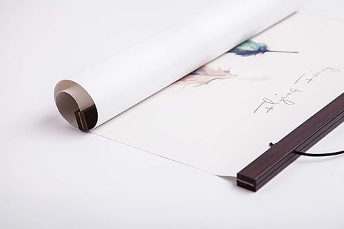 Miniatura 2 de Póster magnético con marco para colgar, marco de madera ligera, lienzo impreso, póster con varios diseños.