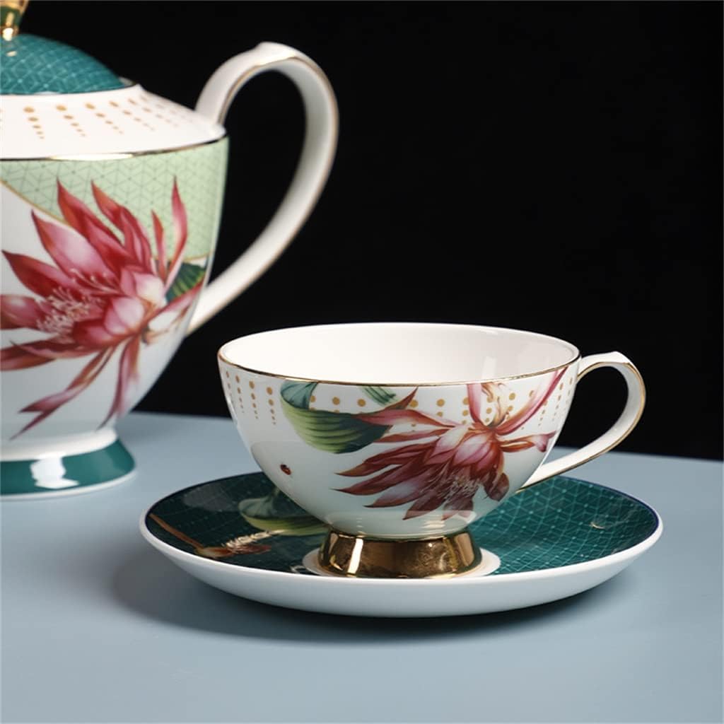 Bone China Vintage Teapot Restaurant Home Coffee Cup Cup And Saucer(E)