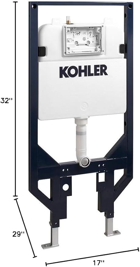 Tanque y soporte empotrado Kohler 18647-NA para sanitario Veil miniatura 2