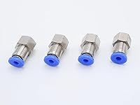 Vista 29 de Accesorio de conexión de empuje 5/32" Tubo OD x 10-32 UNF rosca macho, Conectores neumáticos de aire y agua de empuje rápido rectos para macho