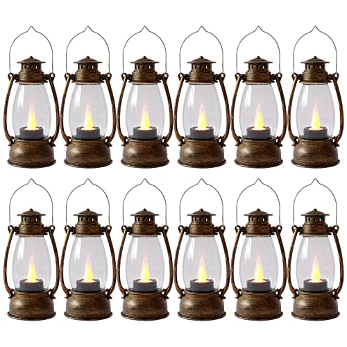 Lanterne LED suspendue sans fil : lot de 12 veilleuses de décoration pour table de fête