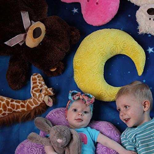 Snuggle Stuffs Crescent Moon Minky Plush Yellow Throw Pillow #TOP7