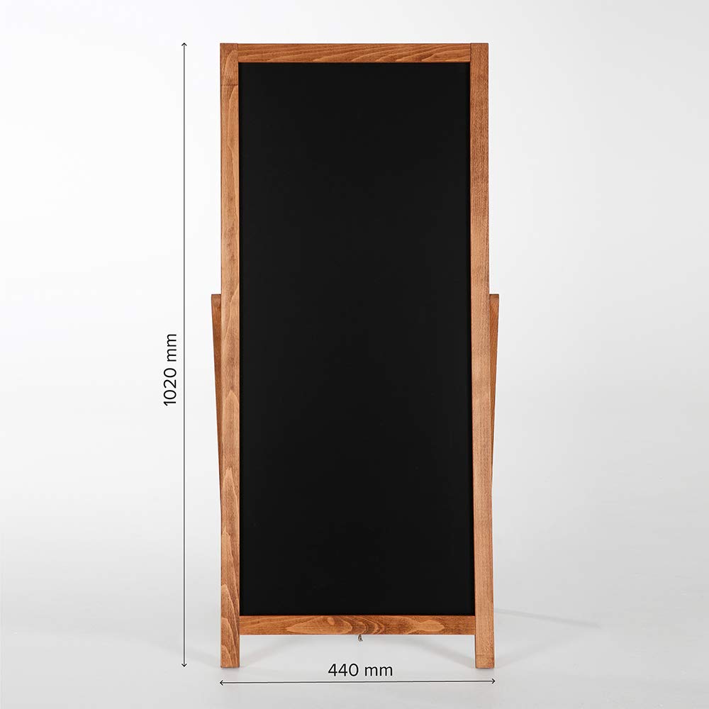 cabde madera vintage para clientes Escaparate de madera | Escaparate publicitario con carteles de madera maciza de haya certificada | Superficie de escritura 44 x 102 cm