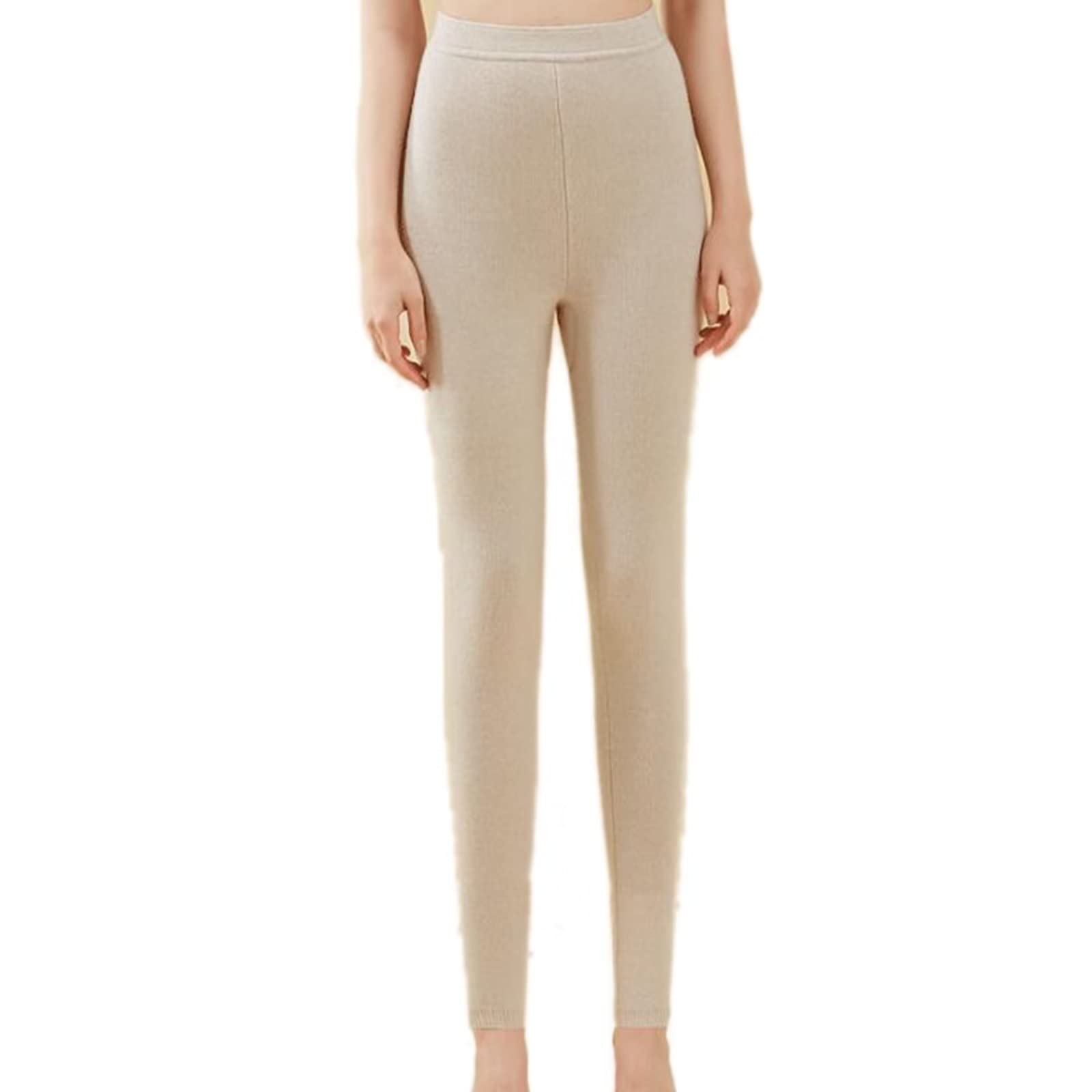 Donna Leggings Biancheria Intima Termica Pantaloni Lunghi Inverno 97.2% Cashmere Pantalone Termico per Le Donne