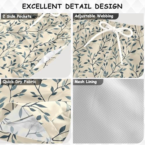 Branches Leaf Boys Swim Trunks Toddler Shorts Swimwear Boardshorts3