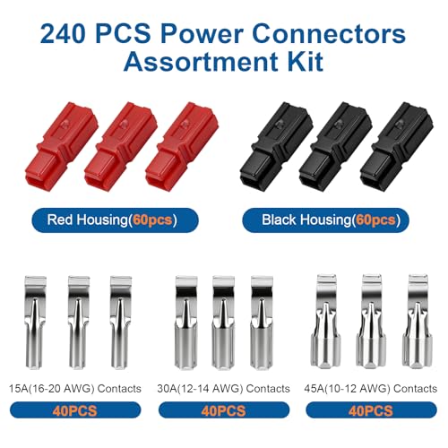 Conectores de alimentación modulares de 15/30/45A para terminales de batería 20-10 AWG Linkstyle 2