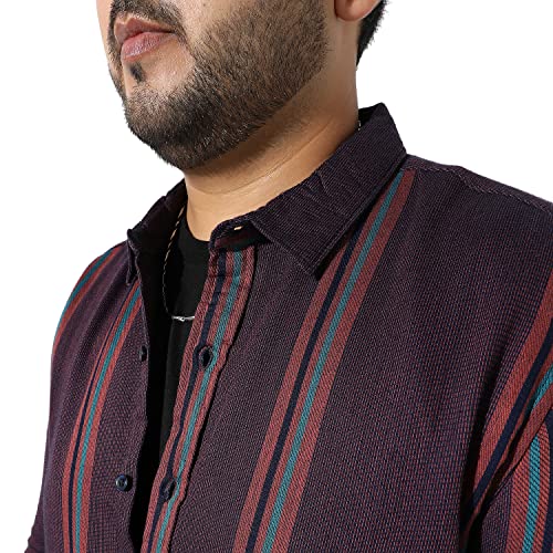 Image of Instafab Plus Men's Button Up Regular Fit Shirt for Casual Wear Modern Clothing Shirt Crafted with Regular Sleeve, Comfort Fit & High-Performance for Everyday Wear