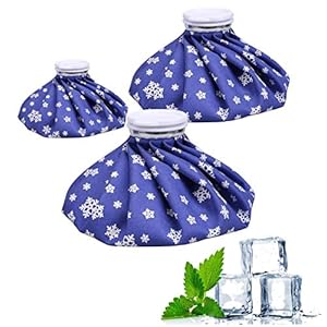 BelleStyle IJszakken, verpakking van 3 stuks, 15 cm, 23 cm, 28 cm, herbruikbare warme en koude kompressen, ijsverpakking…
