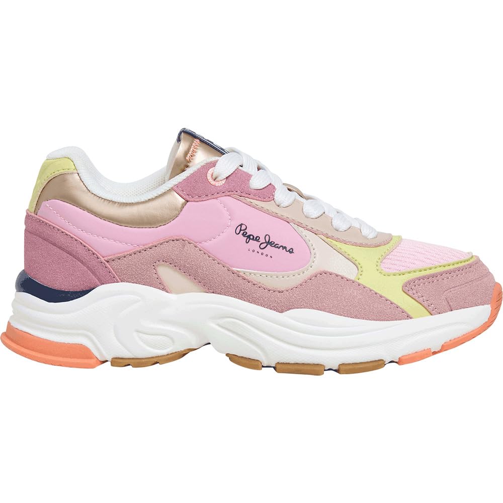 Pepe Jeans MAVE NEON G Sneak, Pink (Dirty Pink), 13.5 UK