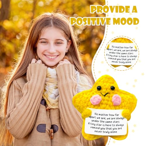 SPERMUOY Emotional Support Kuscheltier,Glücksbringer Pocket Hug Sterne Mutmacher Geschenk Sterne Kuscheltier Positive Geschenke für Freunde und Eltern