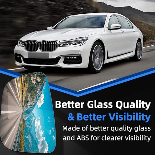 Image of Driver Side Mirror Replacement for BMW G11 740i 750i 2016-2021, G30 530i 540i 550i 2017-2020, G32 630i 640i - Left Side Mirror Glass, Rear View Mirrors Glass with Power Heated & Blind Spot