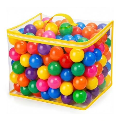 Suncuber Ball Pit Balls for Toddlers: 50 Colorful Non-Toxic Balls – BPA-Free, Phthalate-Free, Crush-Resistant Plastic, 2.2 Inches, Perfect Toy for Boys and Girls, Ideal for Ball Pit Play