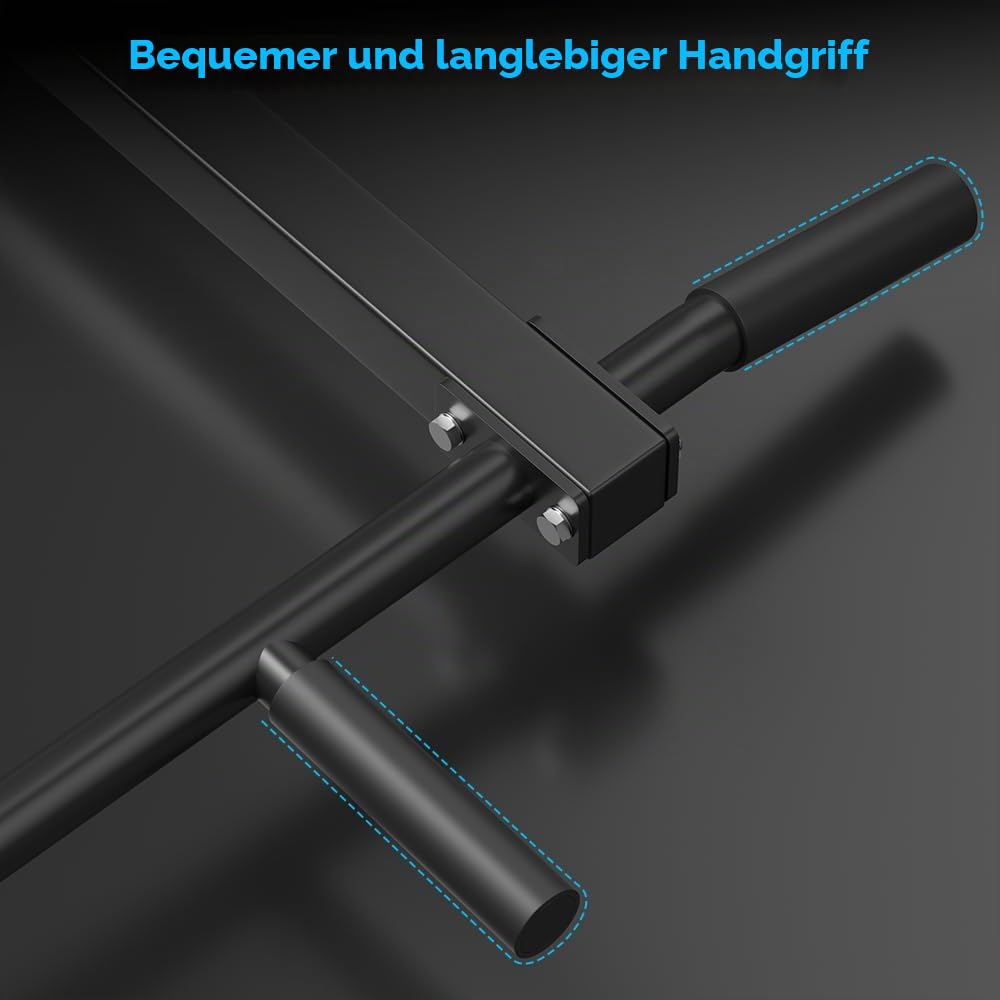 Klimmzugstange zur Wandmontage, Balkenhalterung, Balken und Sparren montierte Klimmzugstange für Zuhause, Fitnessstudio, mit Holzhalterung und Wandhalterungsschrauben