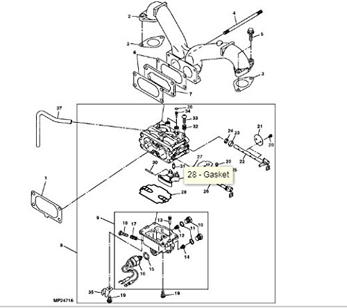 Amazon.com: John Deere AM132393 Carburetor Kit : Patio, Lawn & Garden