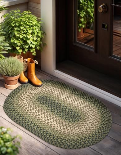 Tapete Tranquility TQ22 Green 2' x 3' Oval miniatura 3