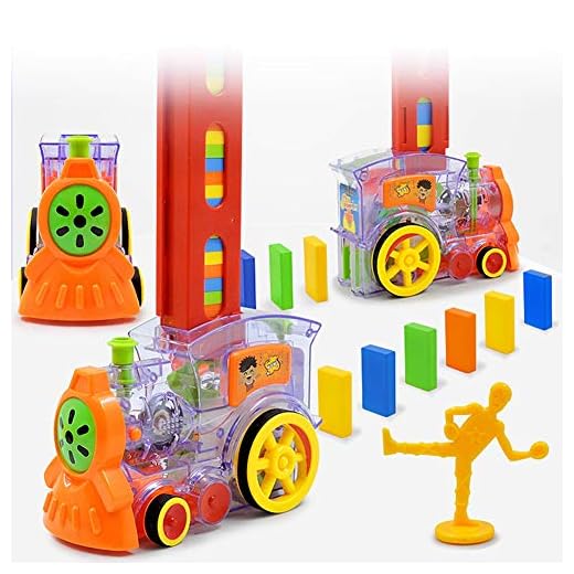 Zcaukya Kids Dominos Set,144 Pcs Domino Train Blocks Set, Building and Stacking Toy Blocks Domino Set for 2-7 Year Old Toys,Boys Girls Creative Gifts for Kids