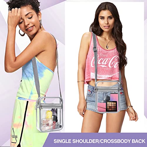Image of Clear Bag Stadium Approved,Clear Crossbody Purse Bag, with Adjustable Shoulder Strap for Women, With front pocket