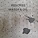 Texas Ragtime Water Absorbent Pads for Spills 15” x 18” Dimpled, Perforated, for Garage, Automotive & Industrial Use, 100 Count (Gray)