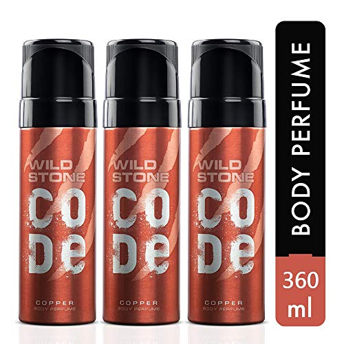 Wild Stone Code Copper Body Perfume for Men 120ml (Pack of 3)
