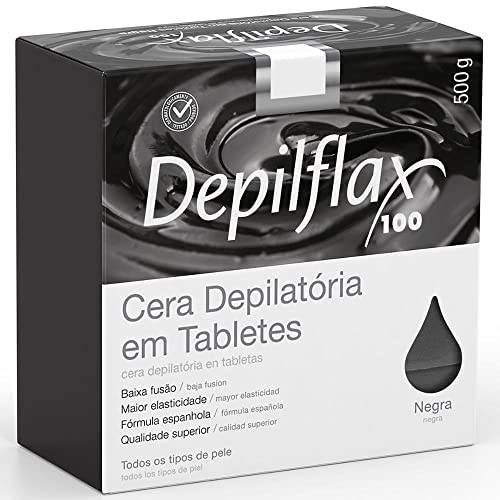 Cera Quente Depilatoria Negra 500g Depilflax
