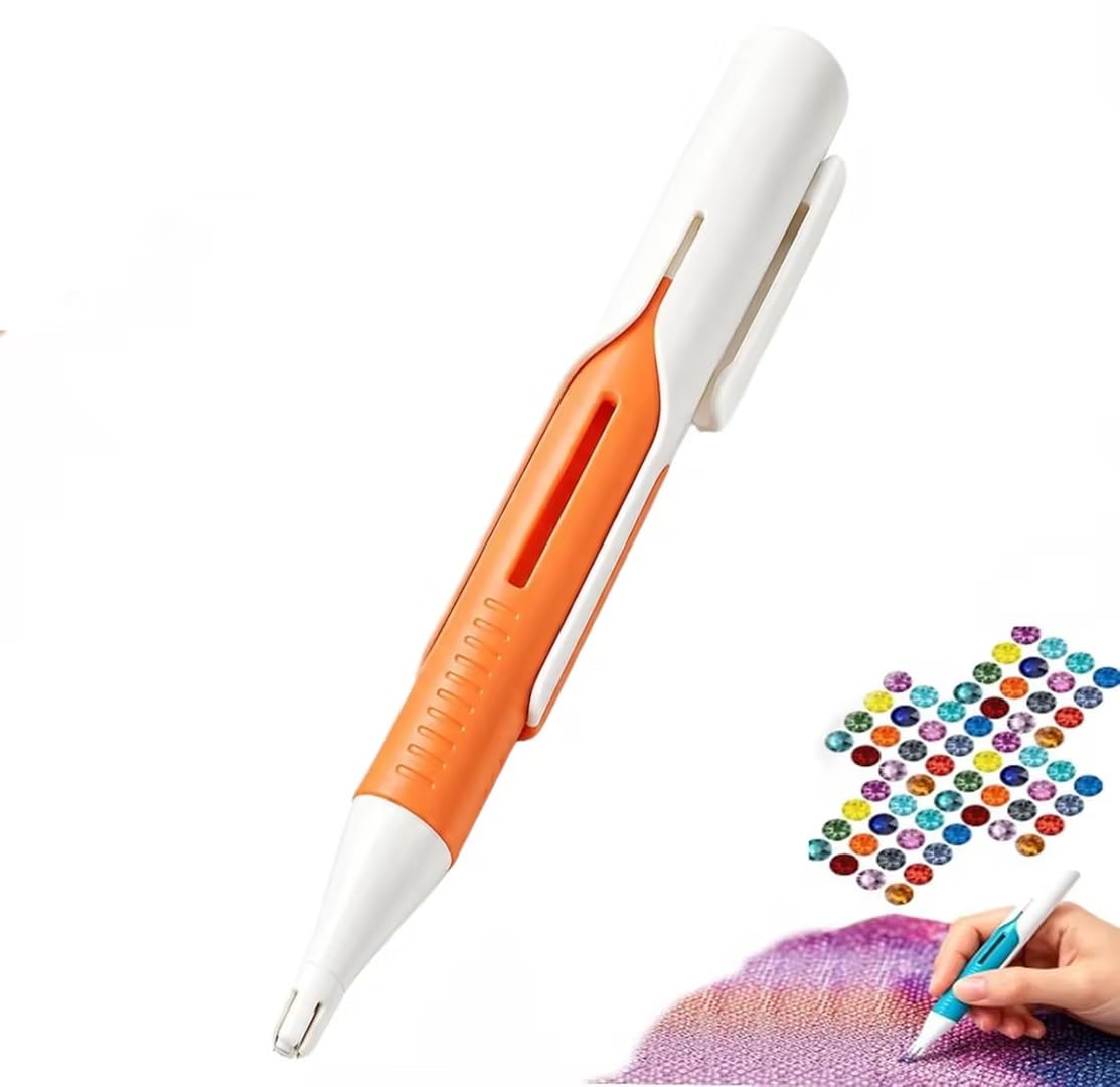 Automatic Diamond Painting Bead Dispenser for 2.8mm Round Drills,No Wax Auto Bead Picker Tool with Comfortable Grip,Ergonomic Automatic Diamond Painting Pen for Tools,Diamond Art Accessories Set (2#)