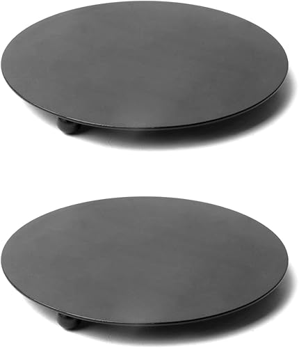 Satvik - 2 portavelas de metal de 4.5 pulgadas, portavelas de hierro decorativo negro para velas de cera, pedestal, soporte de velas de té para LED,