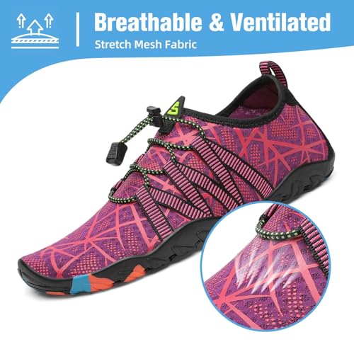 Image of Mishansha Water Shoes for Women Men, Quick-Dry Barefoot Swim Shoes with Drainage Holes, Lightweight Aqua Shoe for Beach Pool River Boating Yoga Walking
