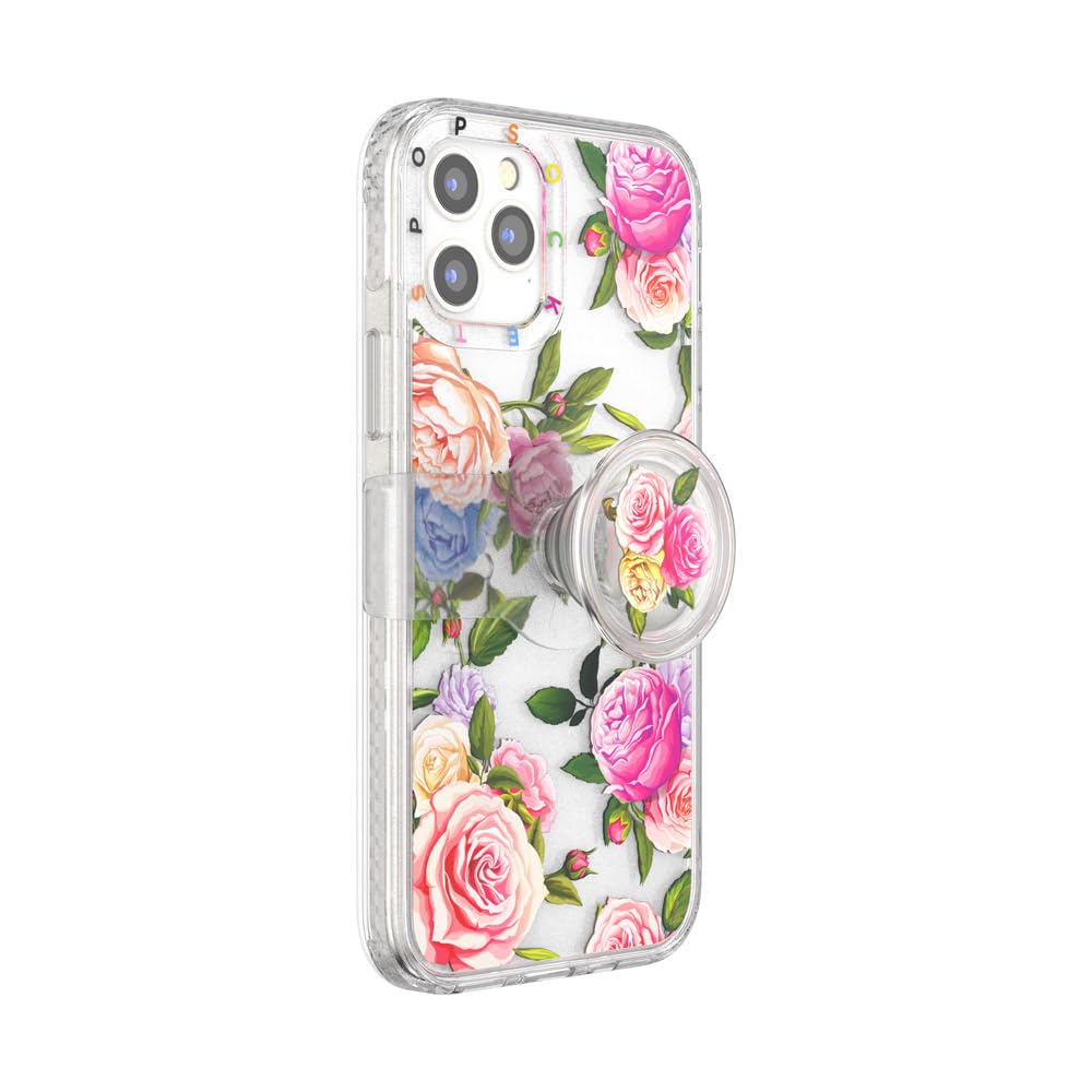 PopSockets iPhone 12/12 Pro Vintage Floral Magsafe Phone Case PopCase with Slide