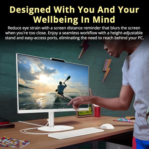 Image of HP OmniStudio 23.8 inch Full HD All-in-One Desktop, Intel N150 Processor, 8GB DDR5, 288GB Storage (128GB UFS+160GB Docking Station Set), Intel Graphics, Copilot Key, FHD Camera, WI-FI 6, Win 11, White