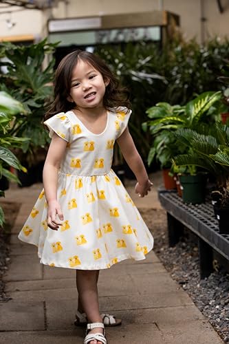 Image of monica + andy Short Sleeve Let's Dance Dress, Organic Cotton Playwear Clothes for Girls, Kids, Toddler & Infant Sizes