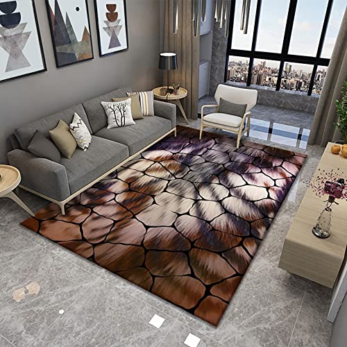 Alfombras Cocina Antideslizante Diseño de patrón de Panal Azul Negro marrón,Alfombra Alfombra habitacion Bebe,dormitorios Juveniles 60x120cm