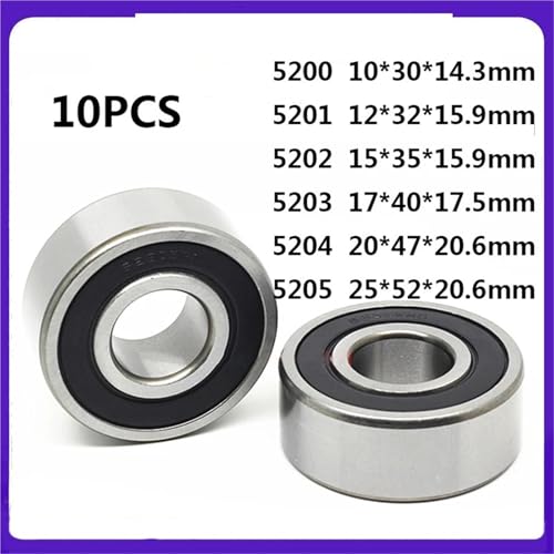 Rodamiento angular 5204 2RS 25x52x20,6mm rodamiento de bolas doble hilera 2