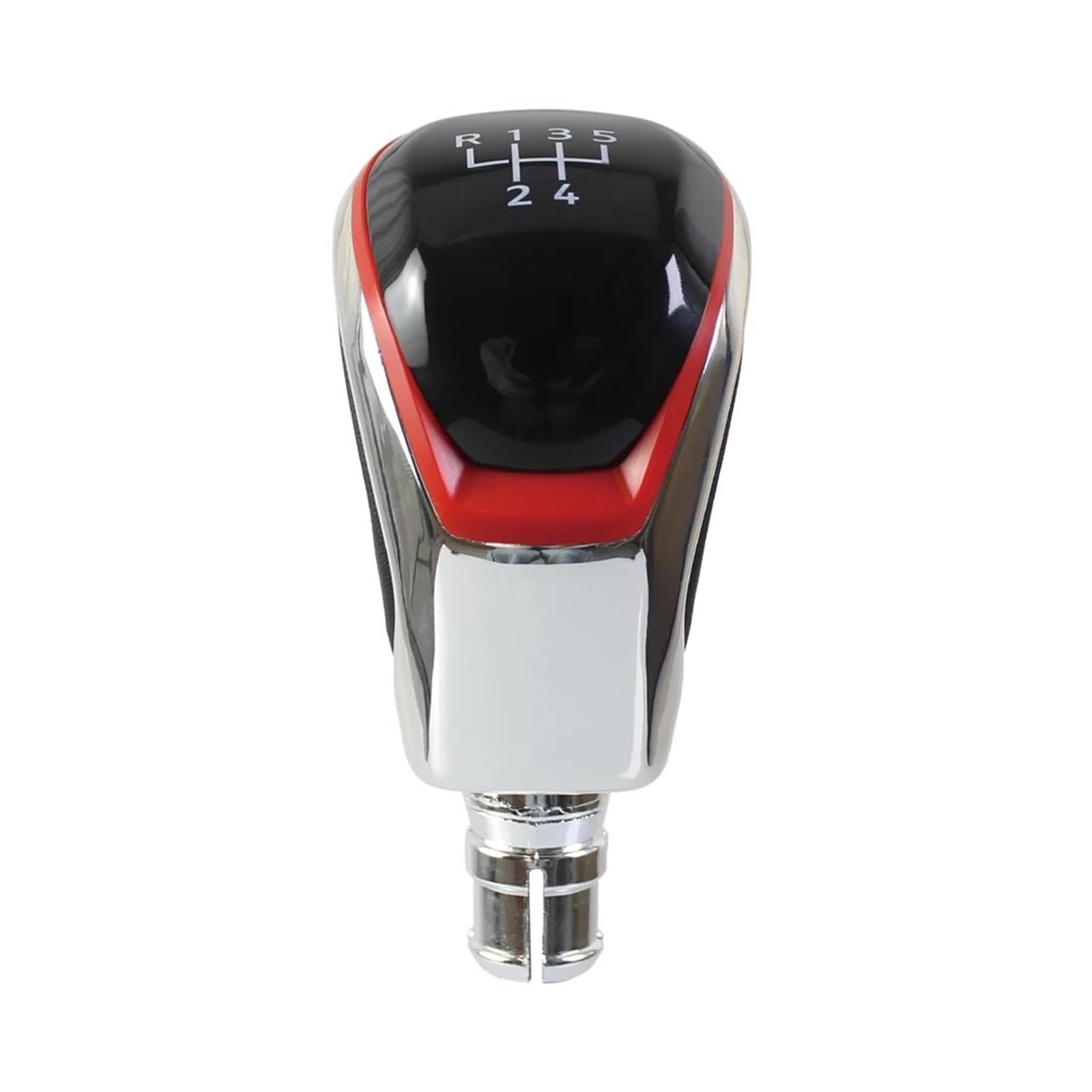 Ahrpkamerd One Color Gear Shift Knob 1Pcs For Golf 8 Manual 5 Speed 6 Speed 12Mm Gear Shift Knob Shift Knob(Silver-Red 5Speed)