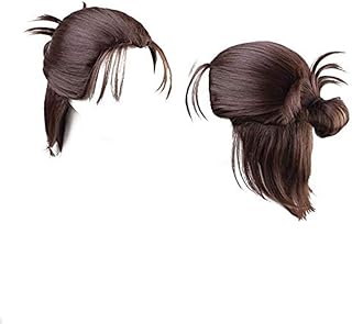 Tied-back Eren Jaeger Yeager Cosplay Wig Heat Resistant Synthetic Wigs for Halloween Costume Party Role Play+Wig Cap
