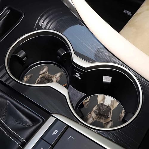 Portavasos para auto French Bulldog 2 piezas miniatura 7