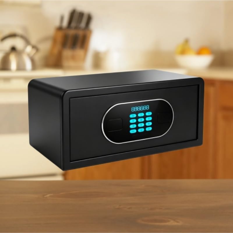 Hotel Bedside Password Protected Safe for Office Security Theft Prevention